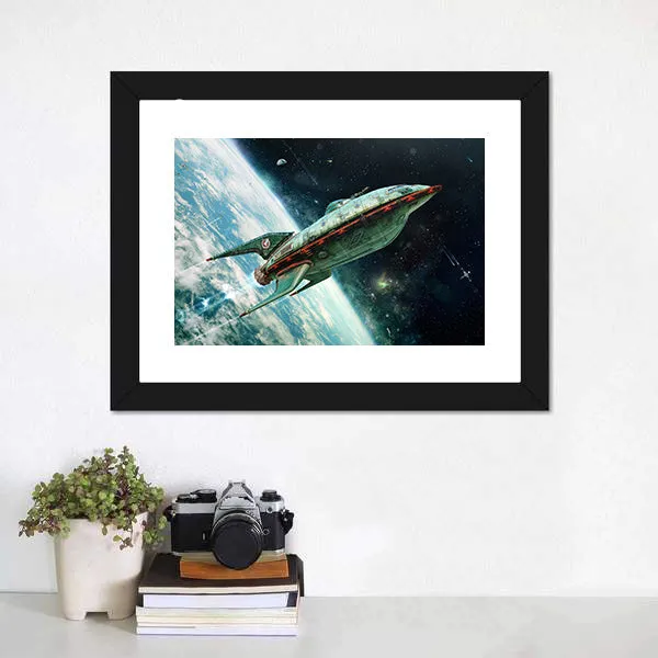 Alien Space Shuttle Canvas Wall Art