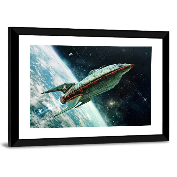 Alien Space Shuttle Canvas Wall Art