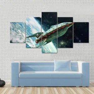 Alien Space Shuttle Canvas Wall Art