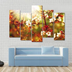 Almond Tree Blossom In Spring Canvas Wall Art