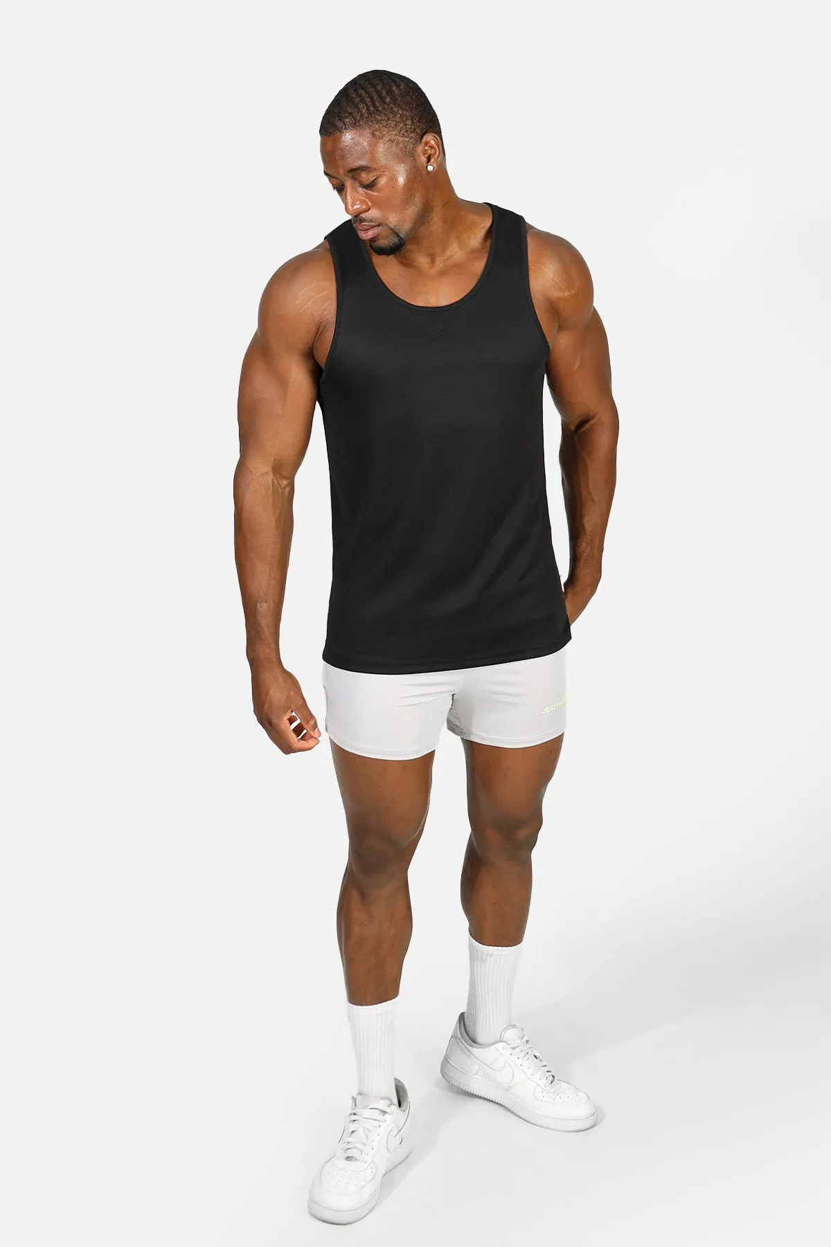 Alpha Microfiber Fast-Dry Gym Tank Top - Obsidian Black