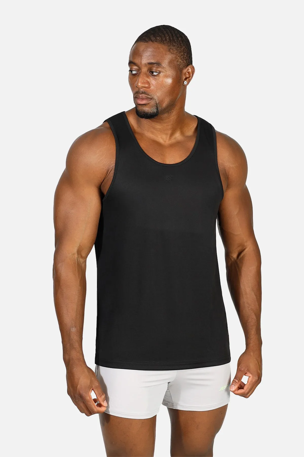 Alpha Microfiber Fast-Dry Gym Tank Top - Obsidian Black