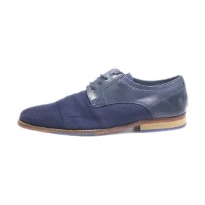 Andre Formal Lace Ups Canvas Blue Colour For Men