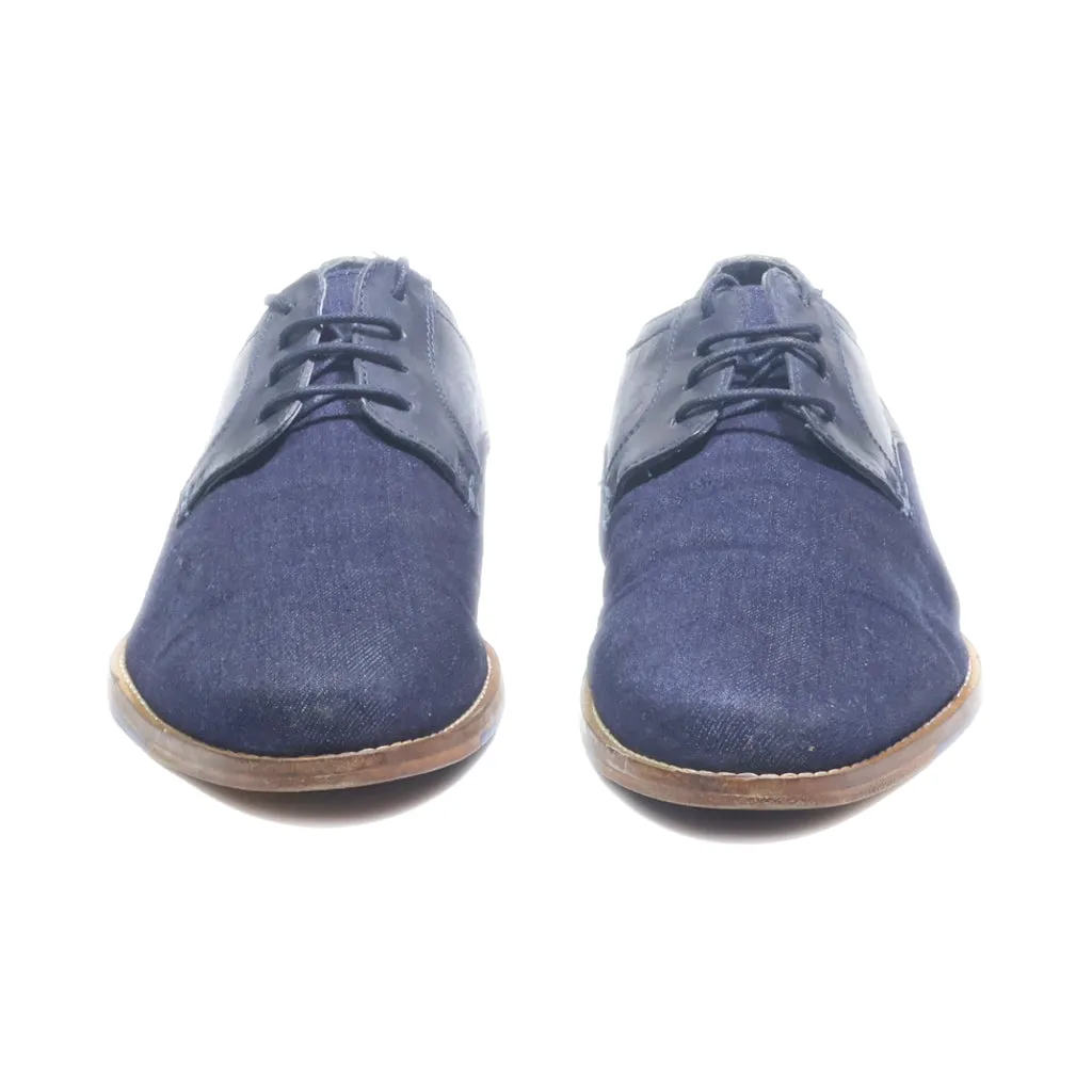 Andre Formal Lace Ups Canvas Blue Colour For Men