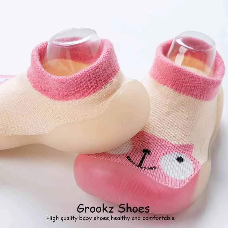 Animal Sock Shoes - Pink Cat