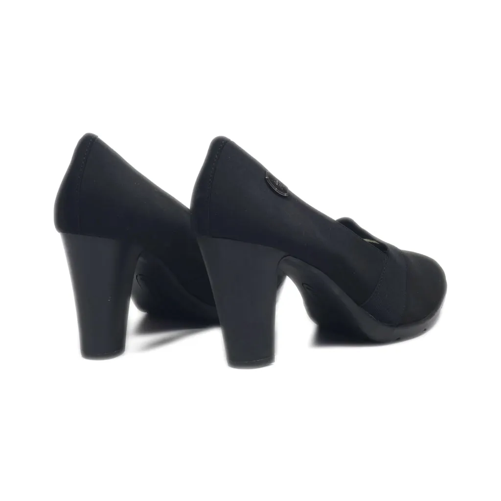 Anne Klein High-Heel Shoes Canvas Black Colour For Women