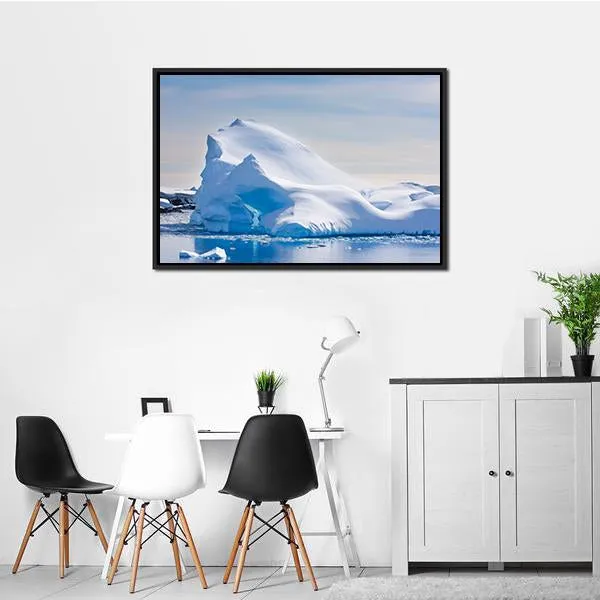 Antarctic Iceberg In The Snow Canvas Wall Art