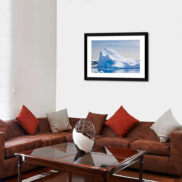 Antarctic Iceberg In The Snow Canvas Wall Art