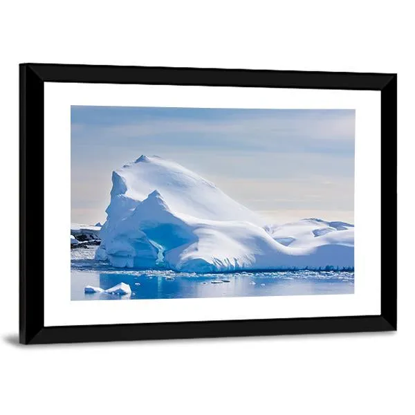 Antarctic Iceberg In The Snow Canvas Wall Art