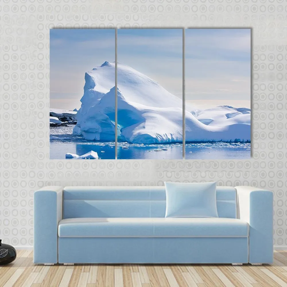 Antarctic Iceberg In The Snow Canvas Wall Art