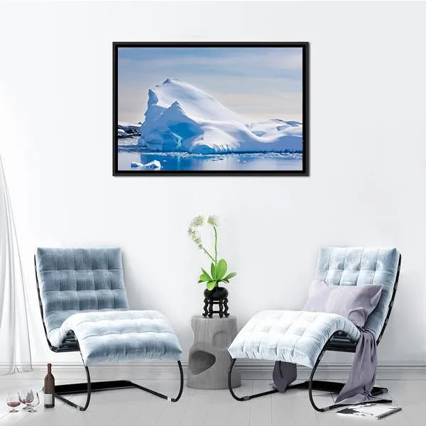 Antarctic Iceberg In The Snow Canvas Wall Art