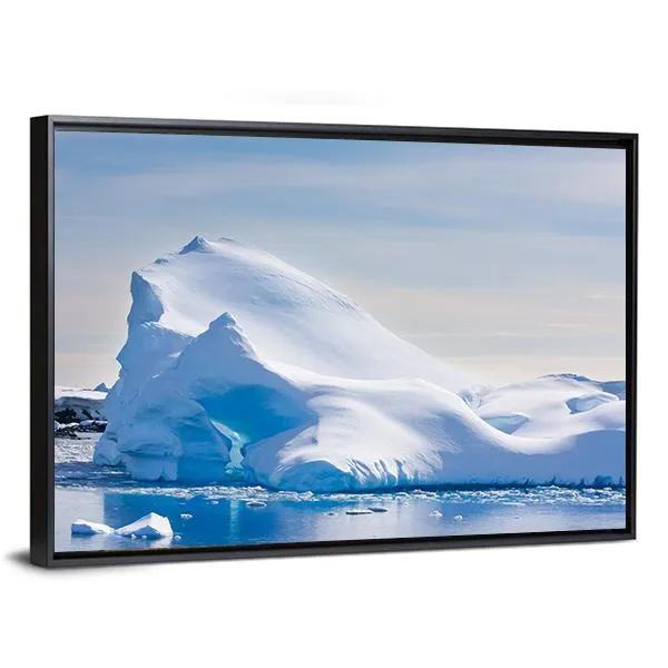 Antarctic Iceberg In The Snow Canvas Wall Art