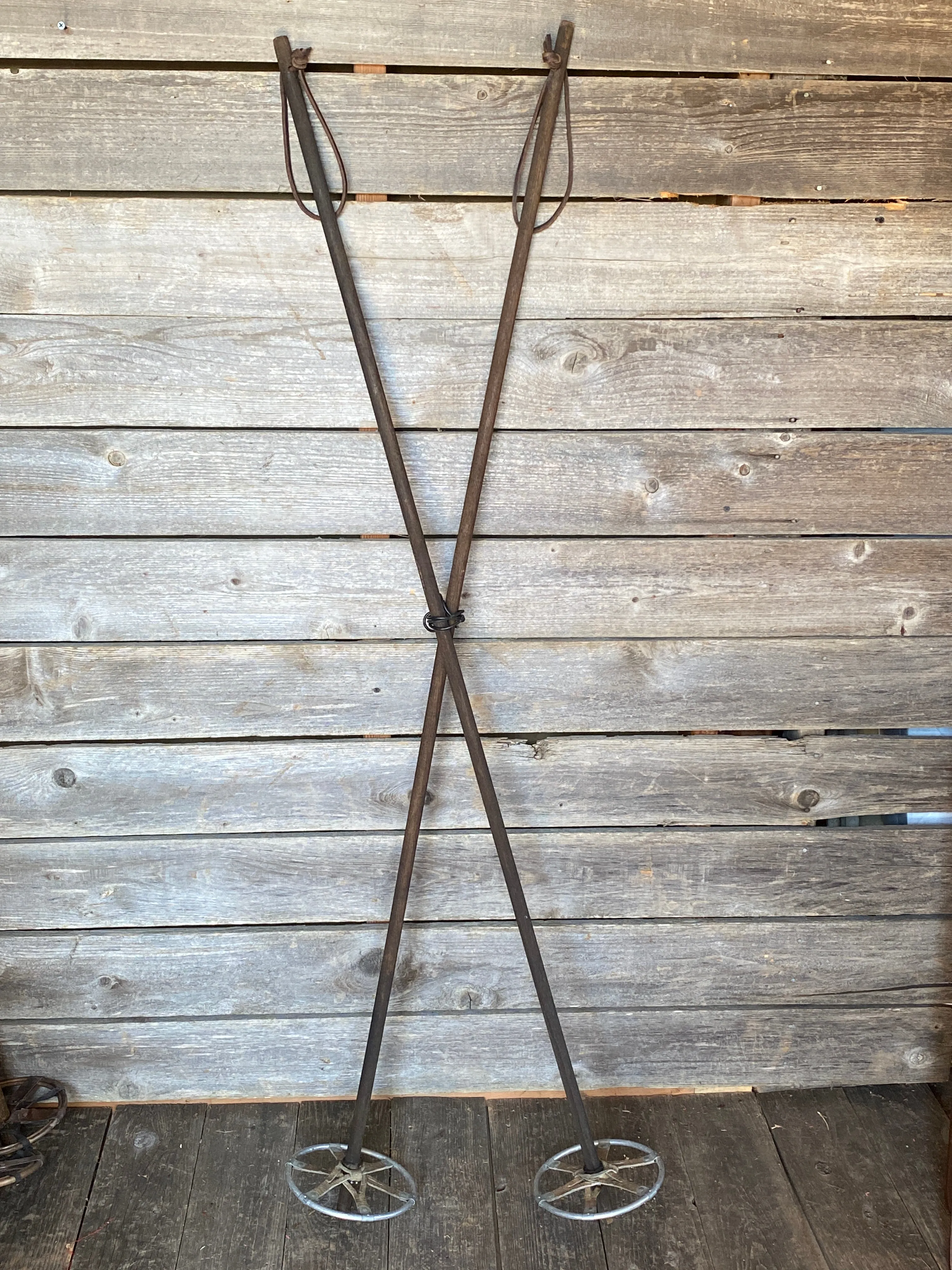 Antique Wood Ski Poles