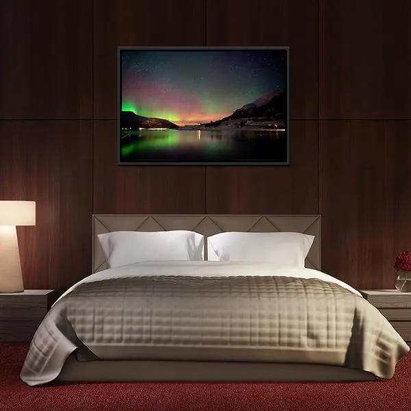 Arctic Night Aurora Borealis Canvas Wall Art