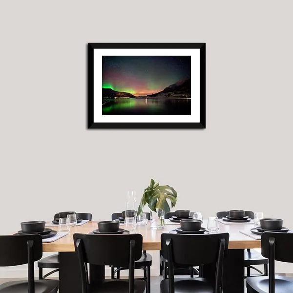 Arctic Night Aurora Borealis Canvas Wall Art