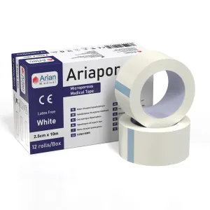 Ariapore Micropore Tape Surgical Sports Tape 2.5cm X 10m - 3 Rolls