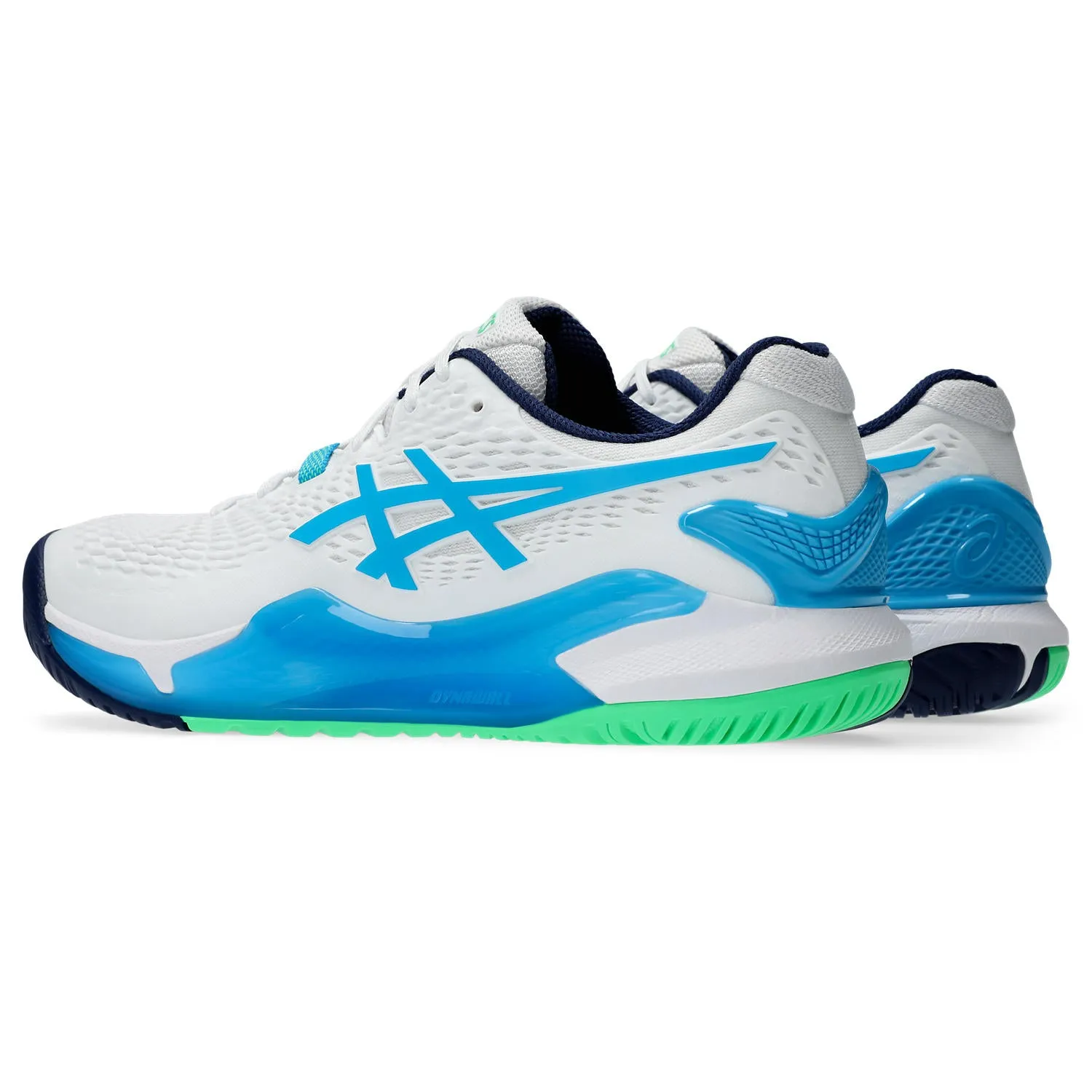 Asics Gel Resolution 9 Men tennis Shoes 330-103 White/Digital Aqua