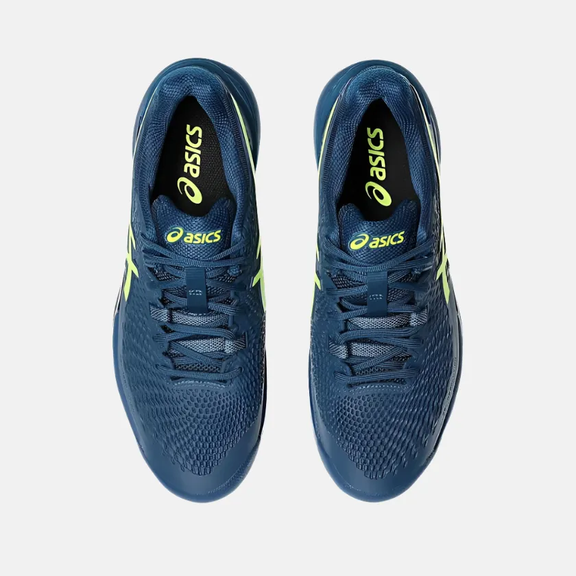 Asics Gel-Resolution 9 Men's Tennis Shoes - Mako Blue/Safety Yellow