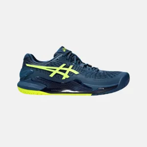 Asics Gel-Resolution 9 Men's Tennis Shoes - Mako Blue/Safety Yellow