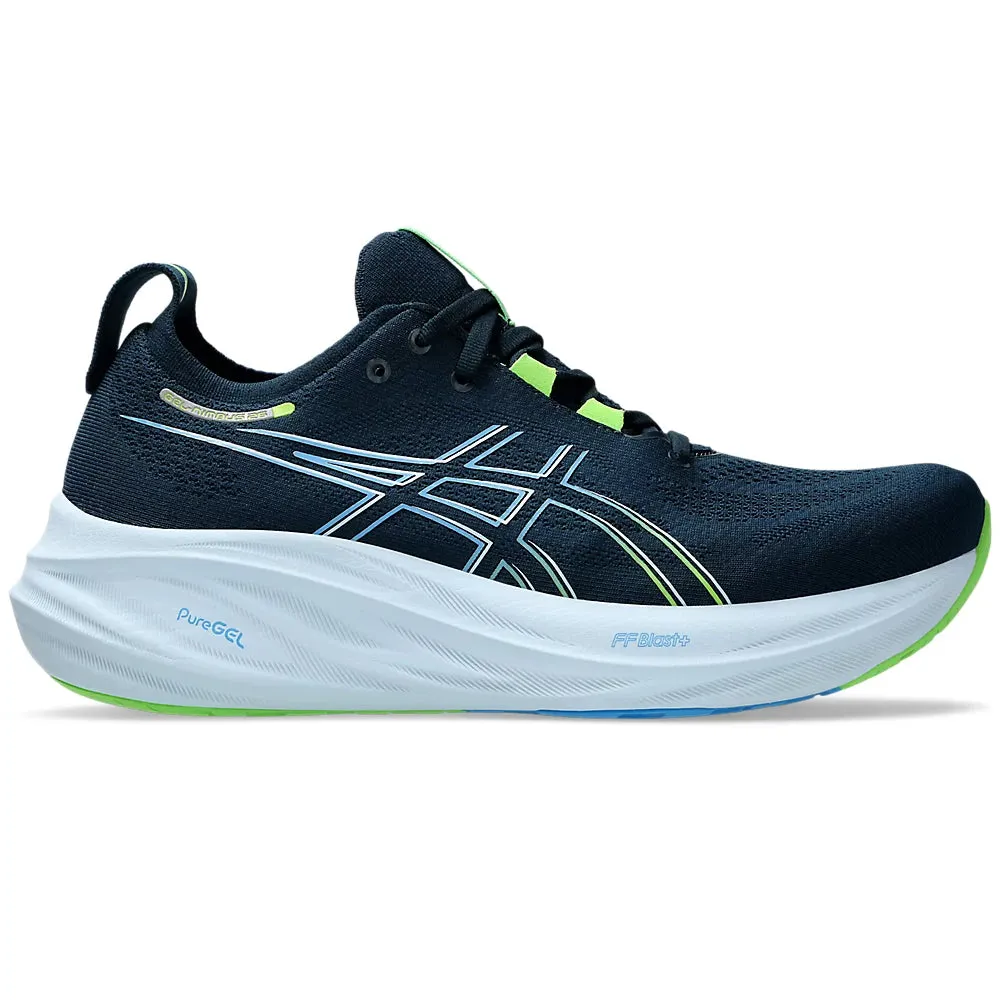 Asics Men's Gel-Nimbus 26 Running Shoes French Blue / Electric Lime