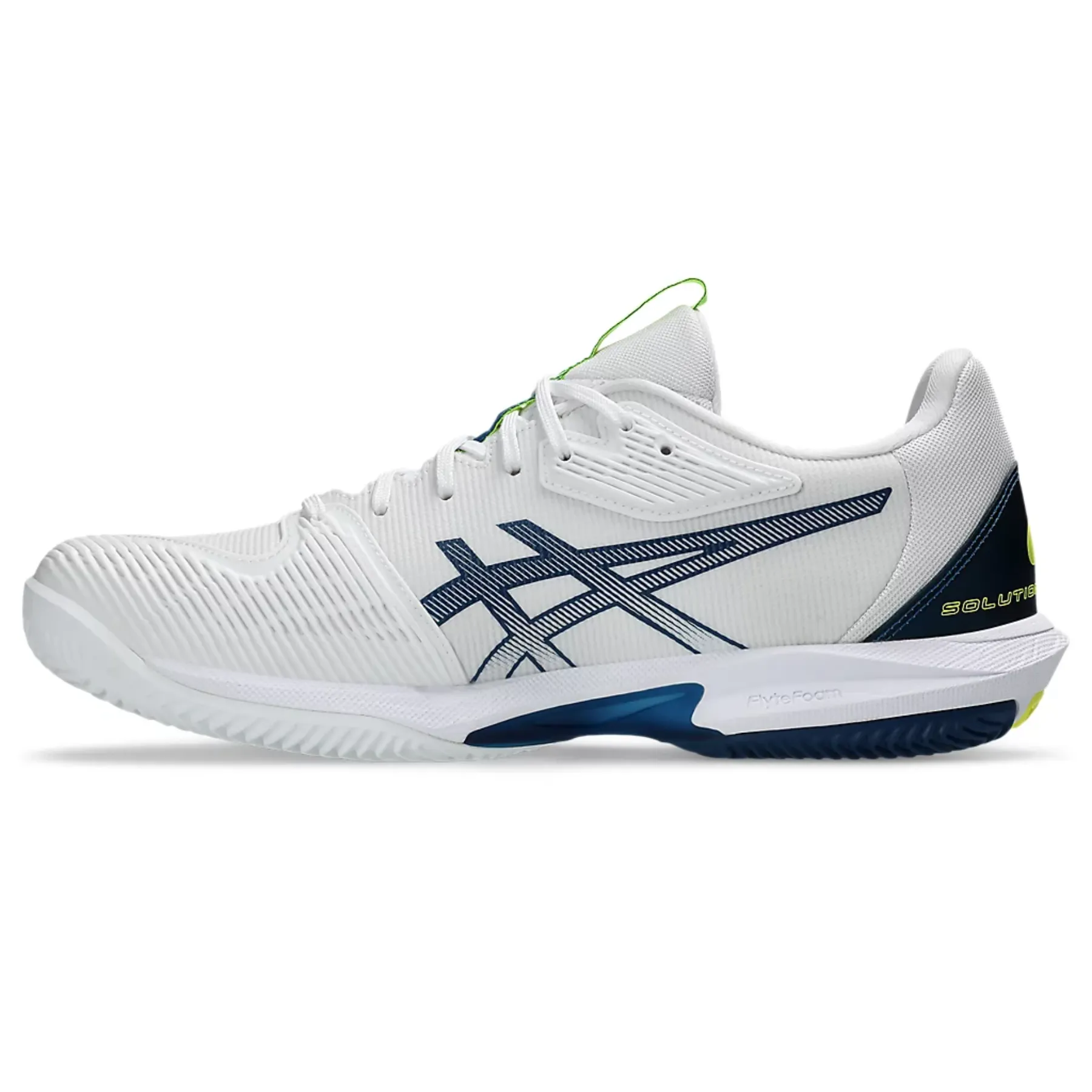 Asics Solution Speed FF 3 Clay Mens Tennis Shoes - White/Mako Blue