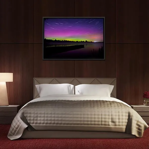 Aurora Borealis Seen From Polish Canvas Wall Art