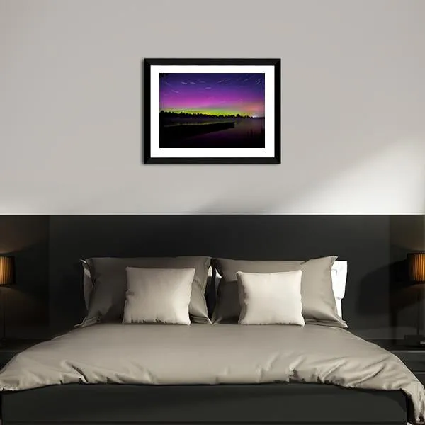 Aurora Borealis Seen From Polish Canvas Wall Art