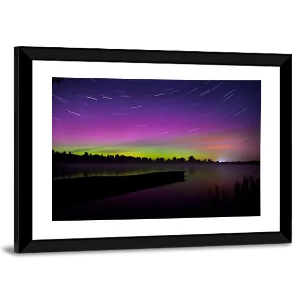 Aurora Borealis Seen From Polish Canvas Wall Art