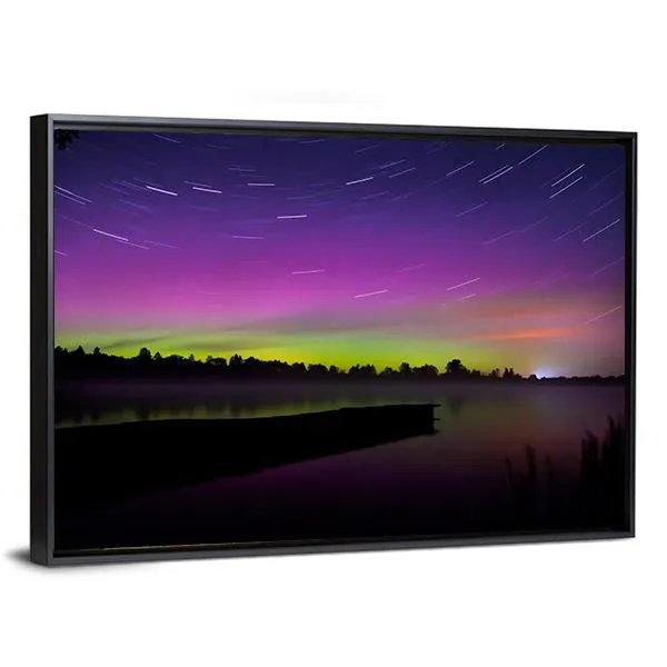 Aurora Borealis Seen From Polish Canvas Wall Art