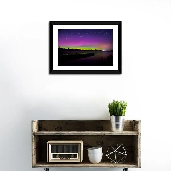 Aurora Borealis Seen From Polish Canvas Wall Art