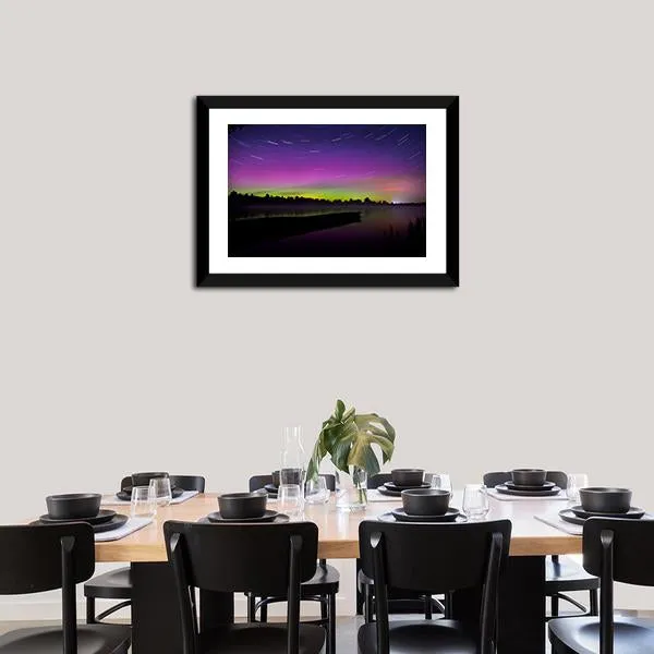 Aurora Borealis Seen From Polish Canvas Wall Art