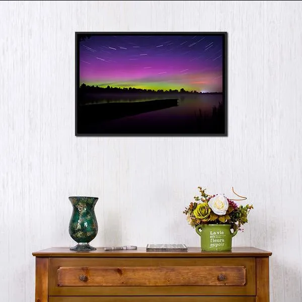 Aurora Borealis Seen From Polish Canvas Wall Art