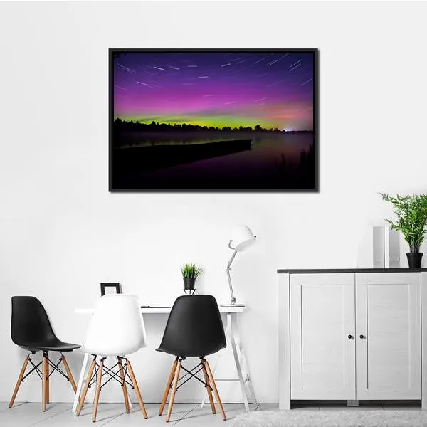 Aurora Borealis Seen From Polish Canvas Wall Art