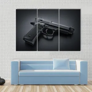 Automatic Gun Canvas Wall Art