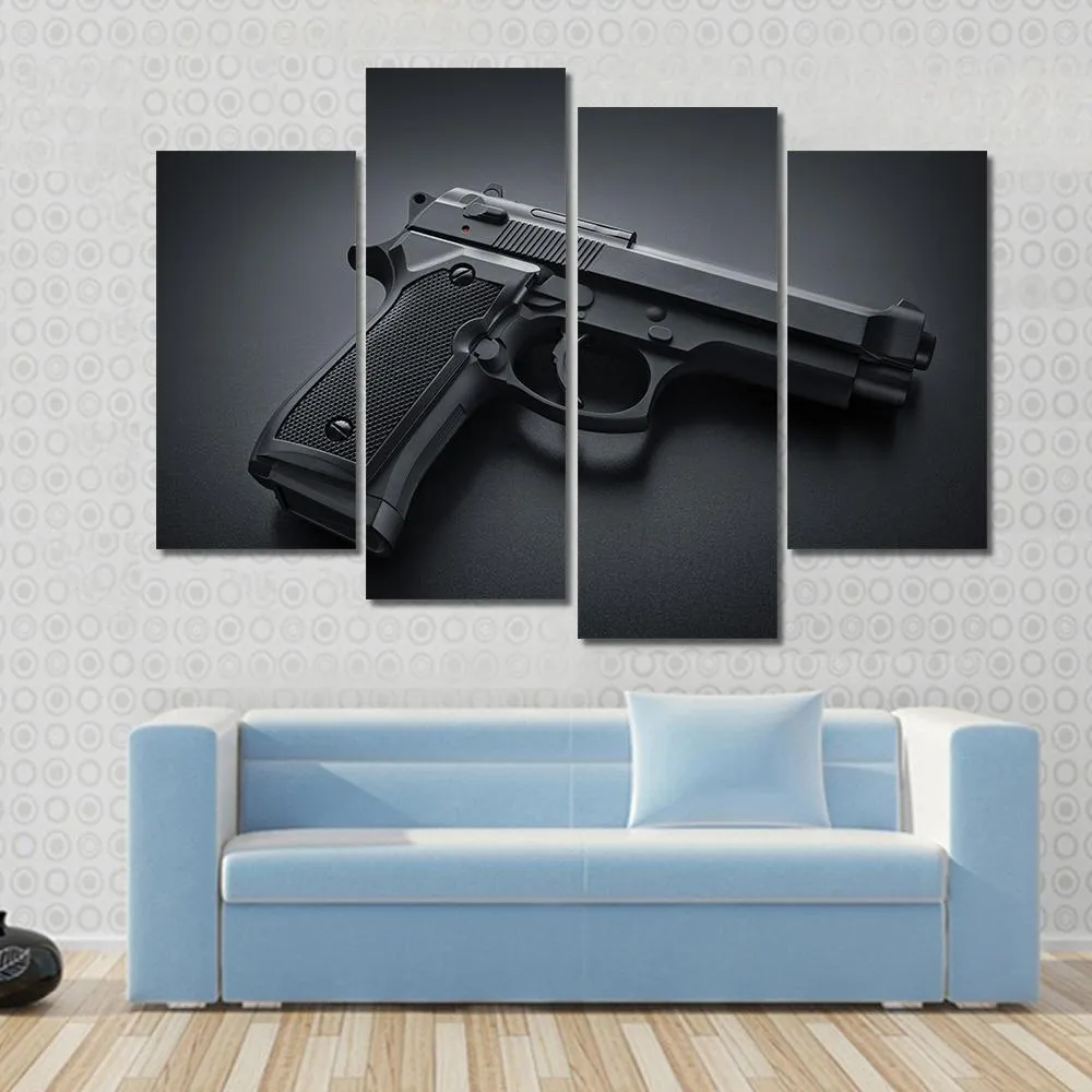 Automatic Gun Canvas Wall Art