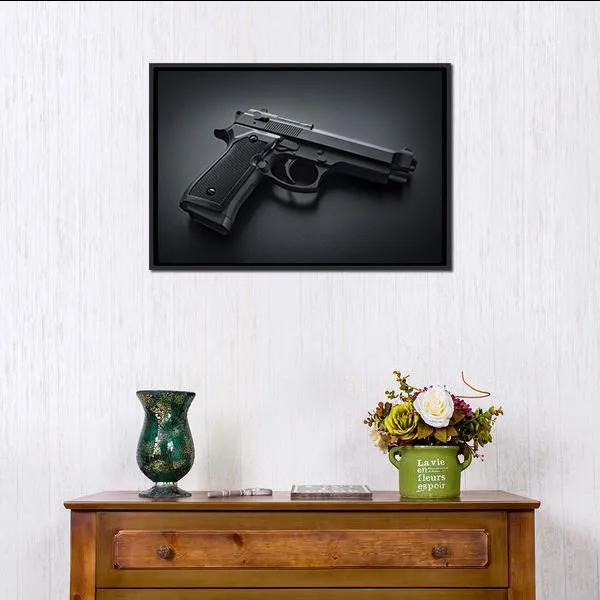 Automatic Gun Canvas Wall Art