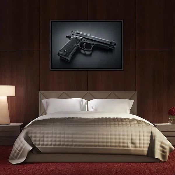 Automatic Gun Canvas Wall Art