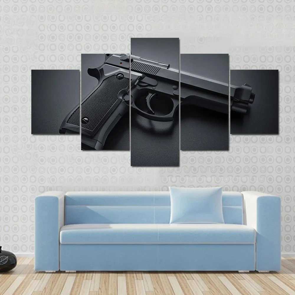 Automatic Gun Canvas Wall Art