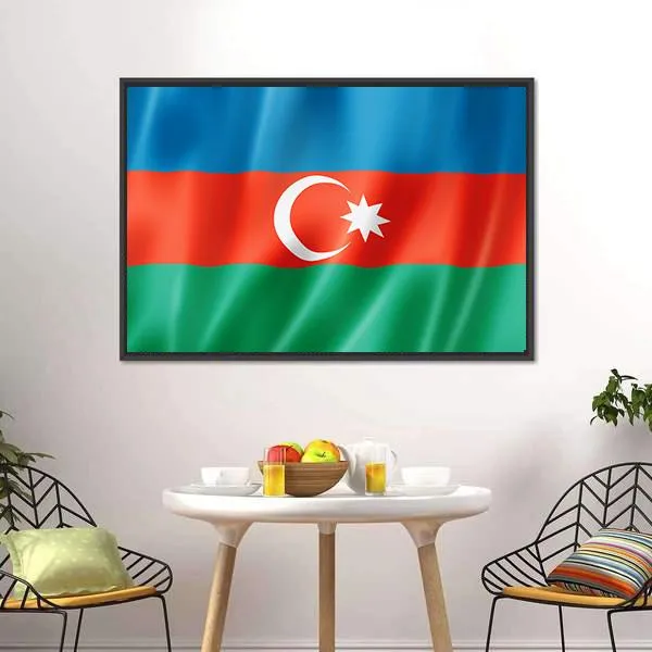 Azerbaijan Flag Canvas Wall Art