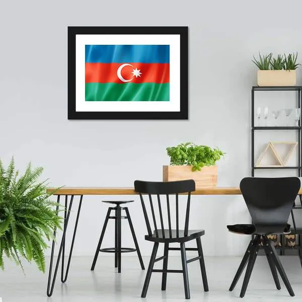 Azerbaijan Flag Canvas Wall Art