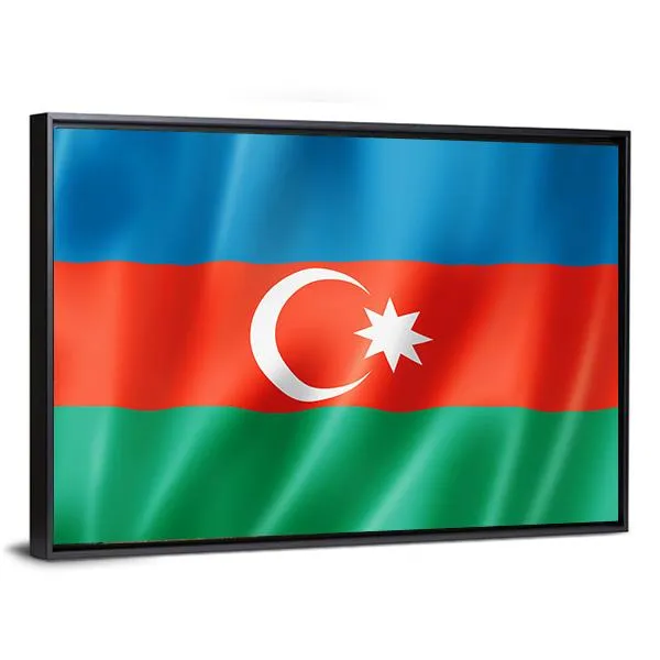 Azerbaijan Flag Canvas Wall Art