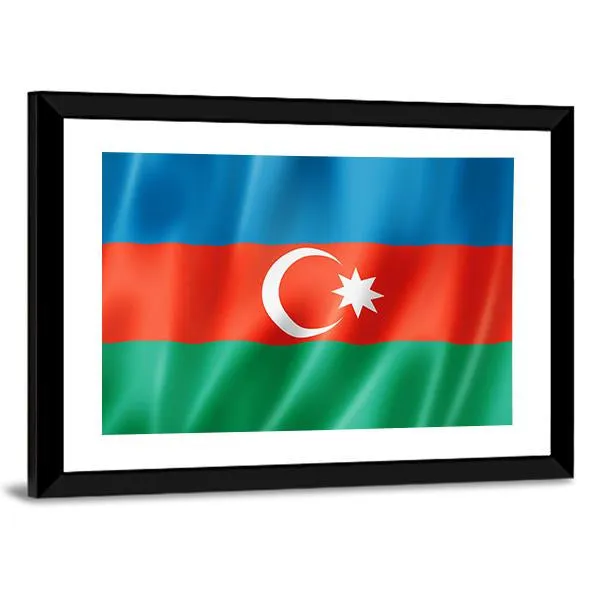 Azerbaijan Flag Canvas Wall Art