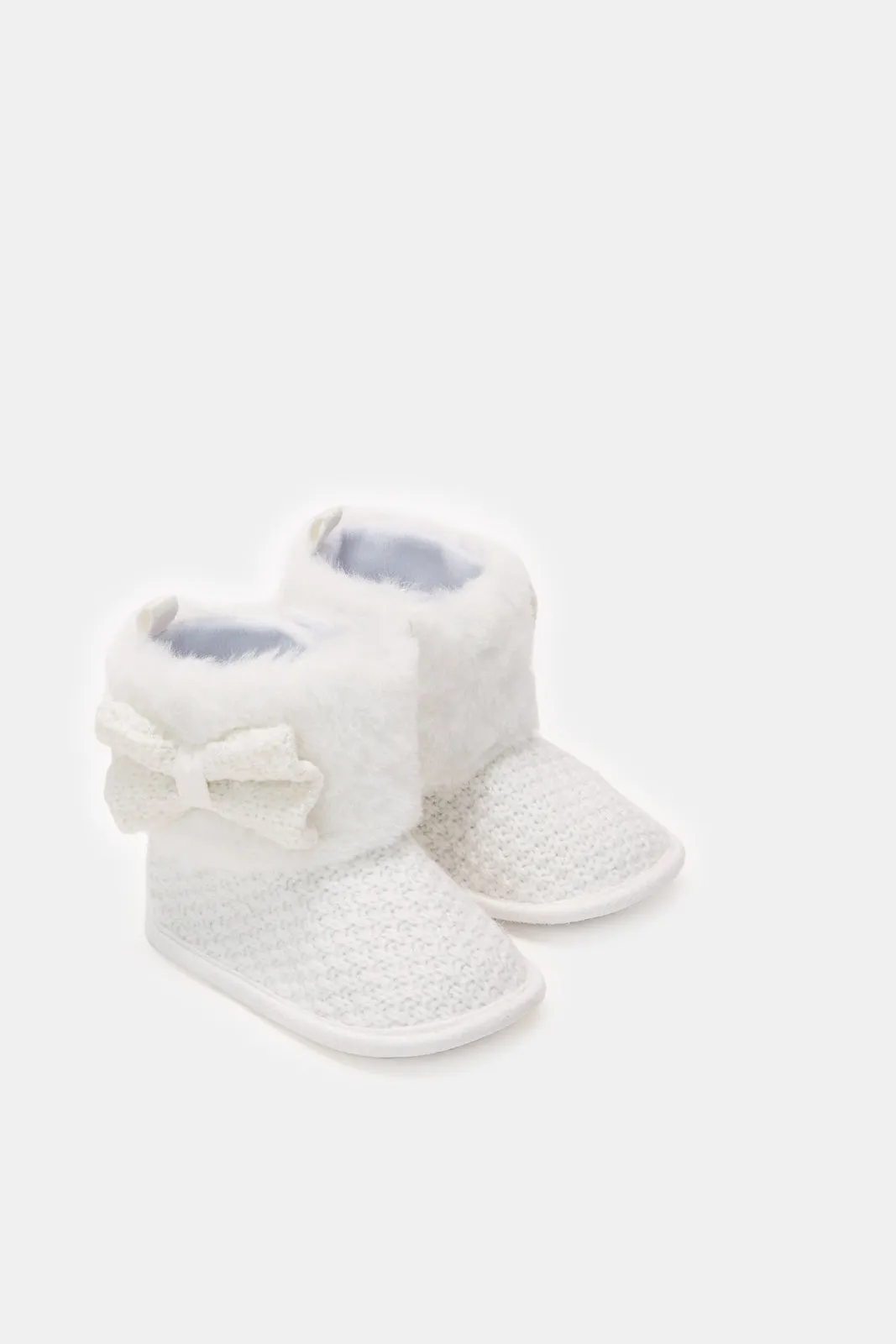 Babies White Bow Bootie