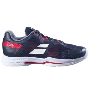 Babolat Men's SFX 3 All Court Tennis Shoes - Black/Poppy Red