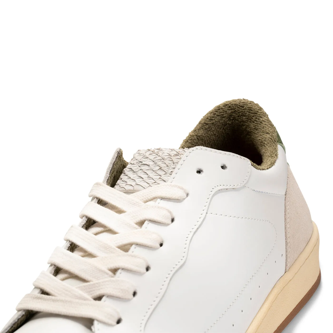 Babtiste sneaker leather - WHITE / GREEN