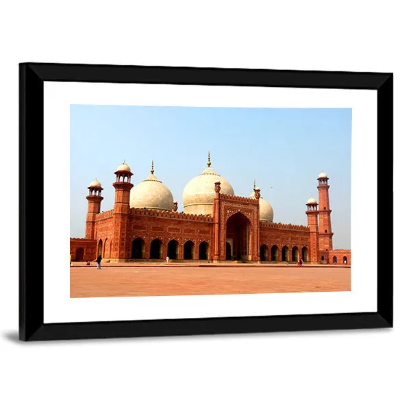 Badshahi Mosque In Daylight  Pakistan Canvas Wall Art