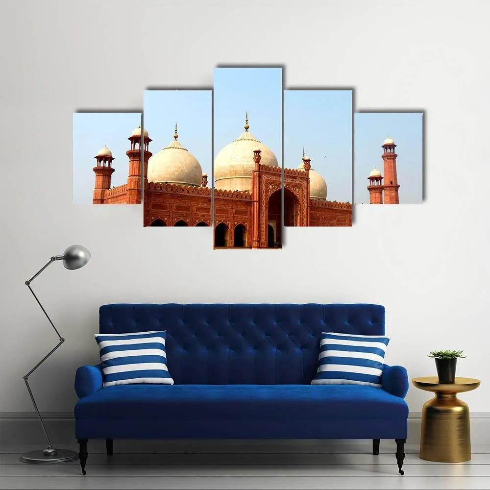 Badshahi Mosque In Daylight  Pakistan Canvas Wall Art