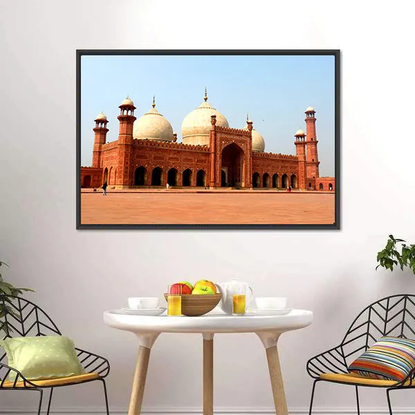 Badshahi Mosque In Daylight  Pakistan Canvas Wall Art