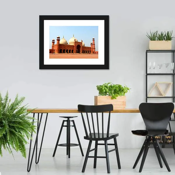 Badshahi Mosque In Daylight  Pakistan Canvas Wall Art