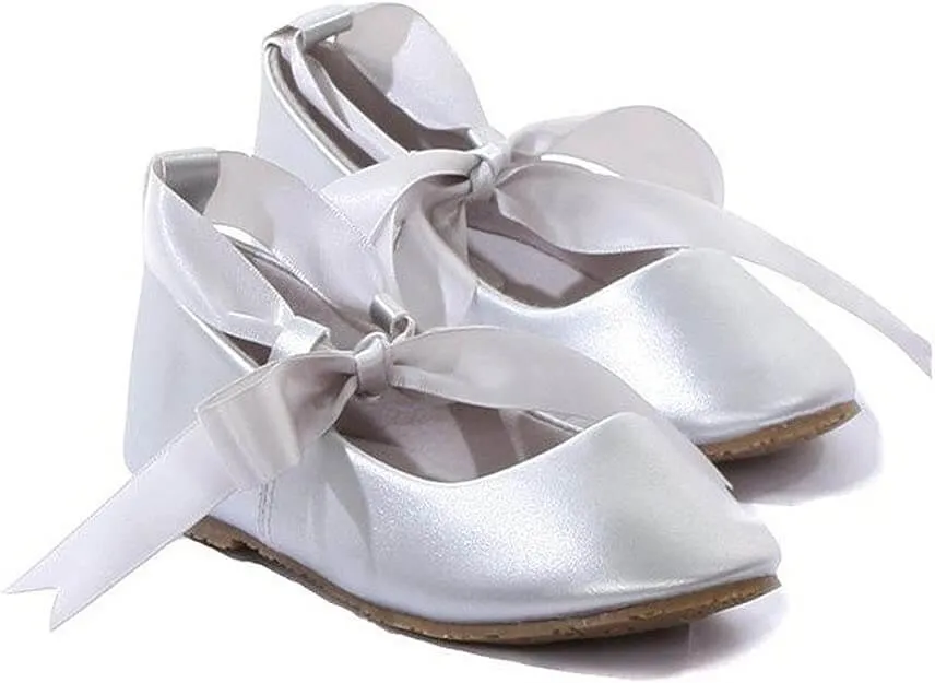 Ballerina Ribbon Shoes - Silver